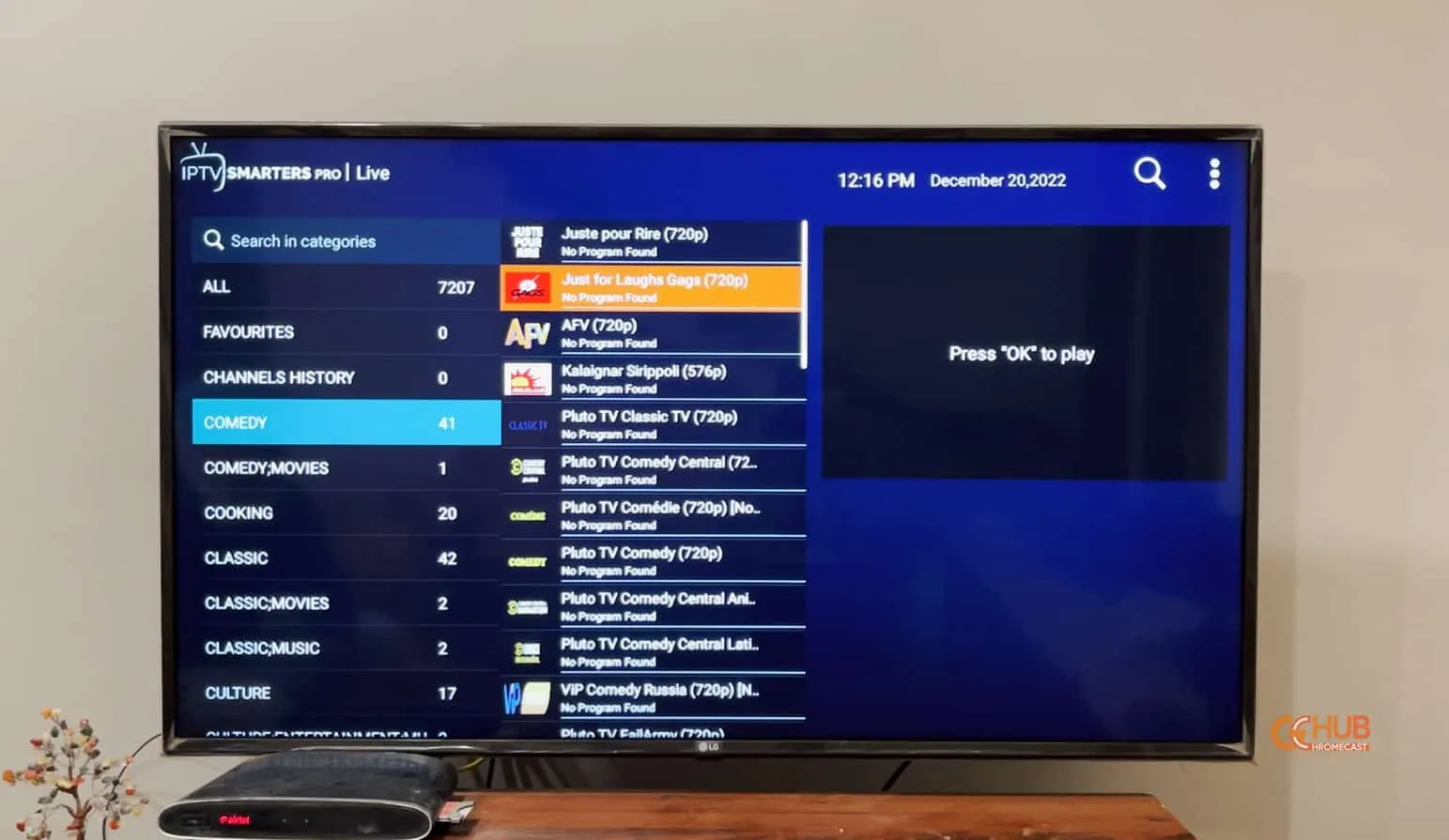 IPTV Smarters Pro sur Chromecast